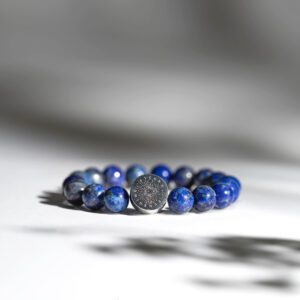 Blue Lapis Crystal Beaded Bracelet